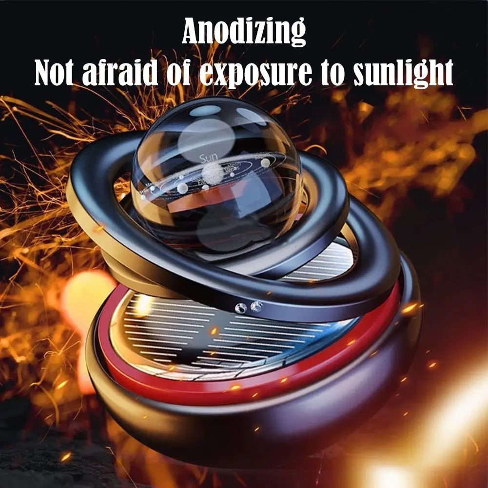 Solar Rotating Crystal Ball Car Aromatherapy Diffuser Ornament