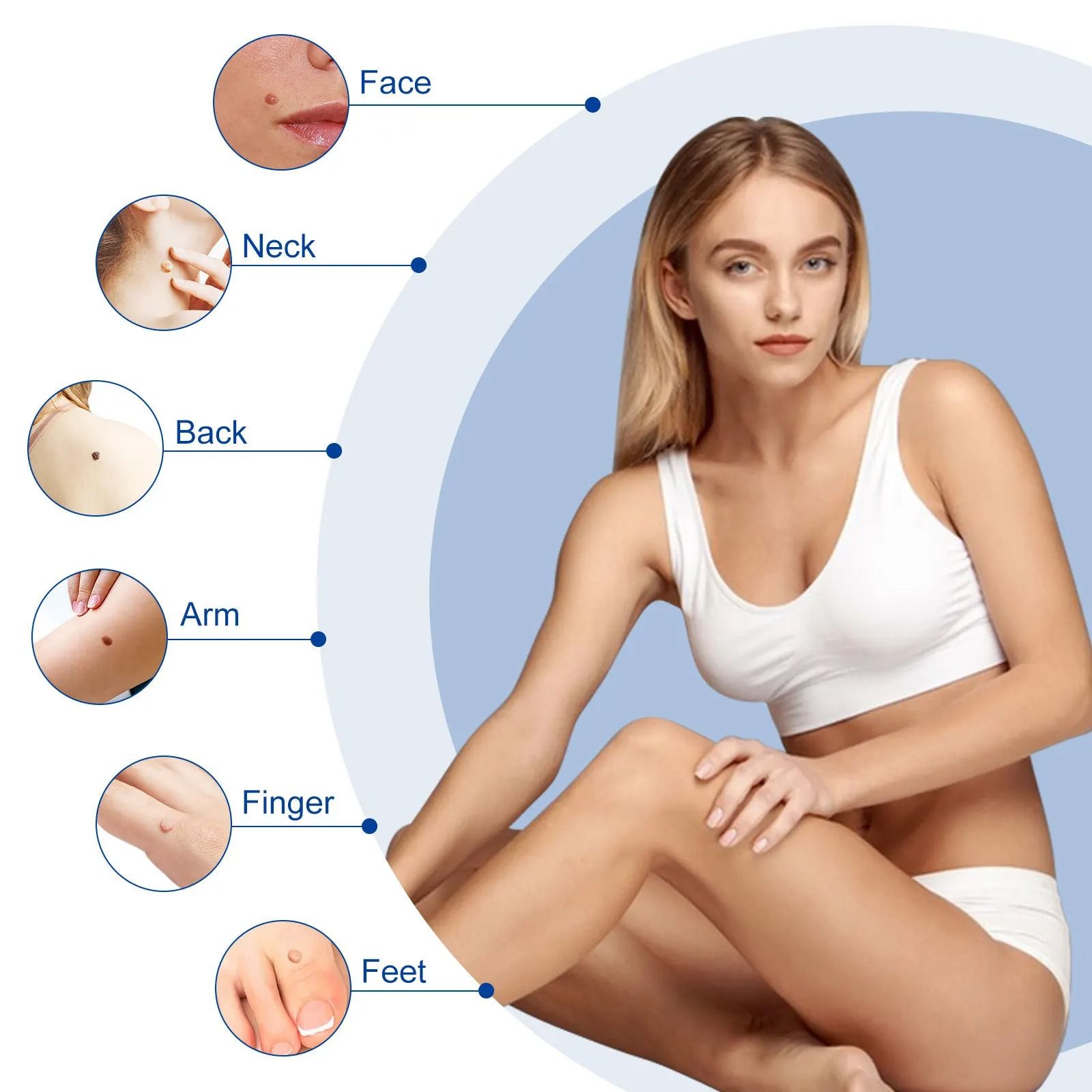 Auto Large Size Skin Tag Removal Kit for 4 to 9mm Skin Tags with Cleansing Swabs Home Skin Care Tool