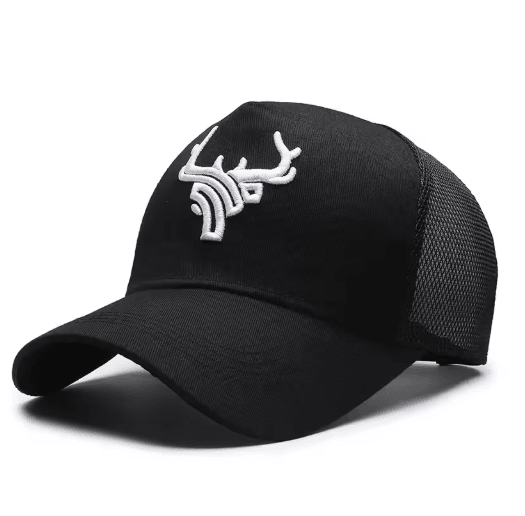 Mens Bull Embroidered Baseball Cap Breathable Summer Sun Protection Hat