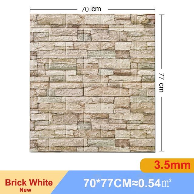 3D Brick Wall Sticker Set Self Adhesive Panels