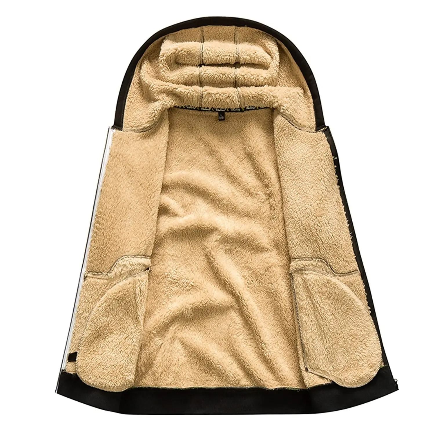 Mens Zip Up Fleece Hoodie Jacket Casual Winter Streetwear