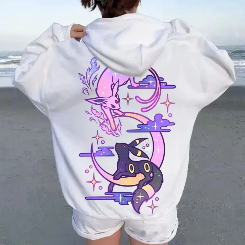 Graphic Print Oversized Hoodie Casual Unisex Sweater