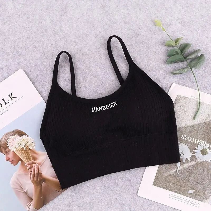 Women Sports Bra Cotton Crop Top Underwear Soft Tube Top Comfort Bra