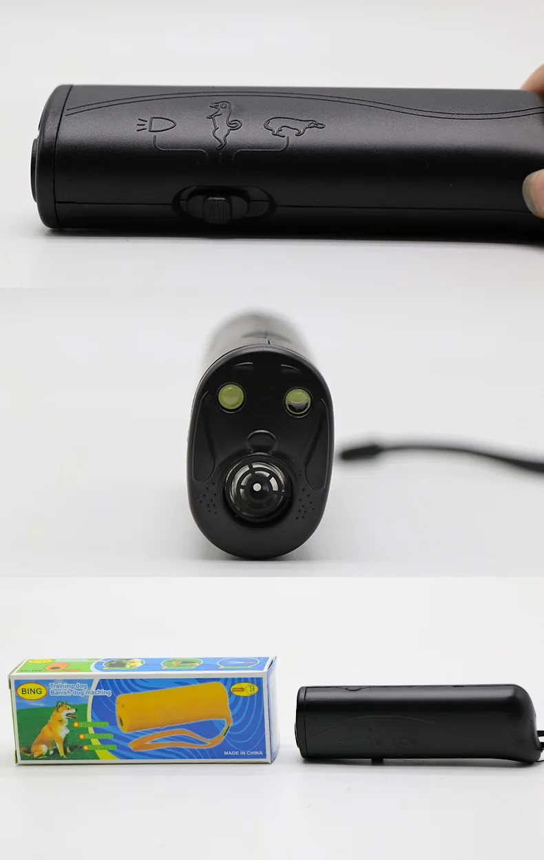 Ultrasonic Anti Barking Device with LED Light Rechargeable Dog Barking Trainer