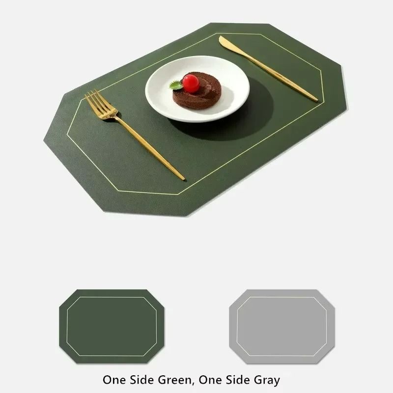 Premium Faux Leather Placemats – Waterproof, Oil-Resistant & Heat-Insulating Dining Table Mats