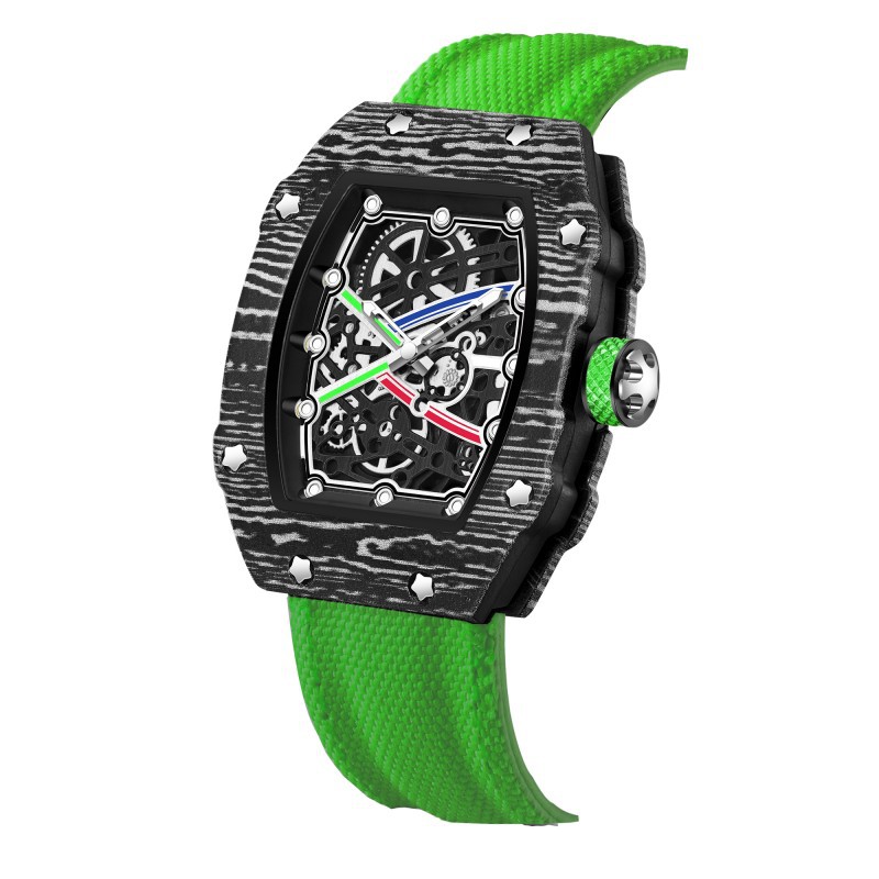 Ultra Thin Barrel Shape Quartz Watch Nylon Strap Stylish Casual Timepiece