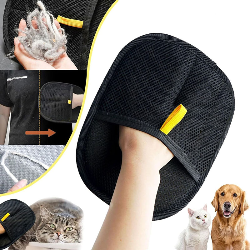 Reusable Pet Hair Removal Gloves Double-Sided Beauty Glove for Carpet and Fur Removal