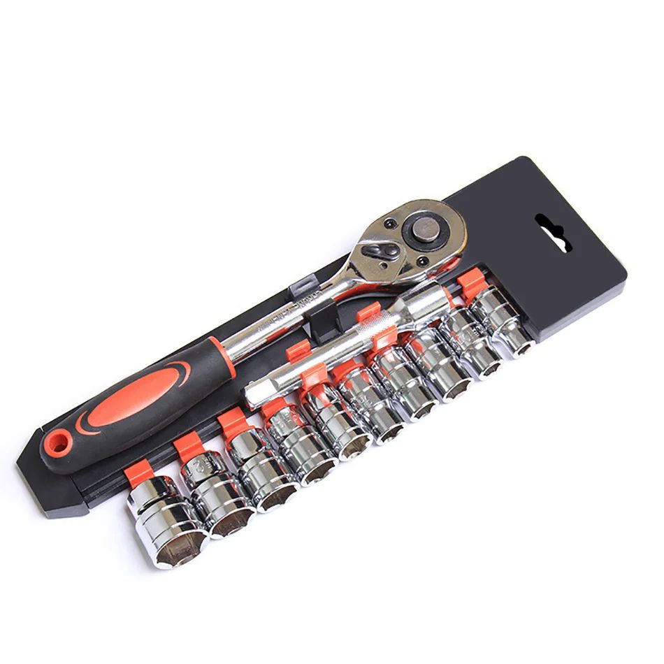 Ratchet Socket Wrench Set, Multi-Function Spanner Kit for Bicycle, Motorcycle, and Car Repairs