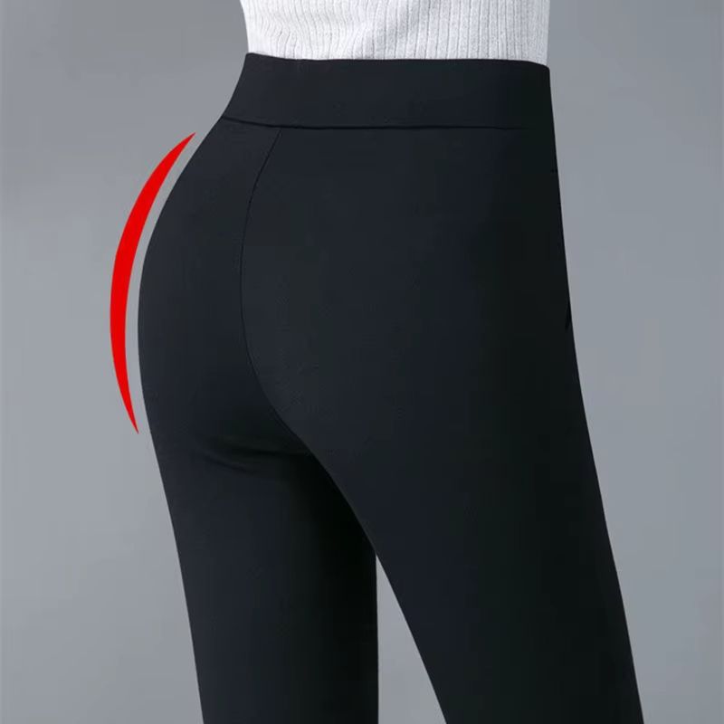 Women's Warm Winter Pencil Pants – Plush Lined Slim Fit Stretch Leggings