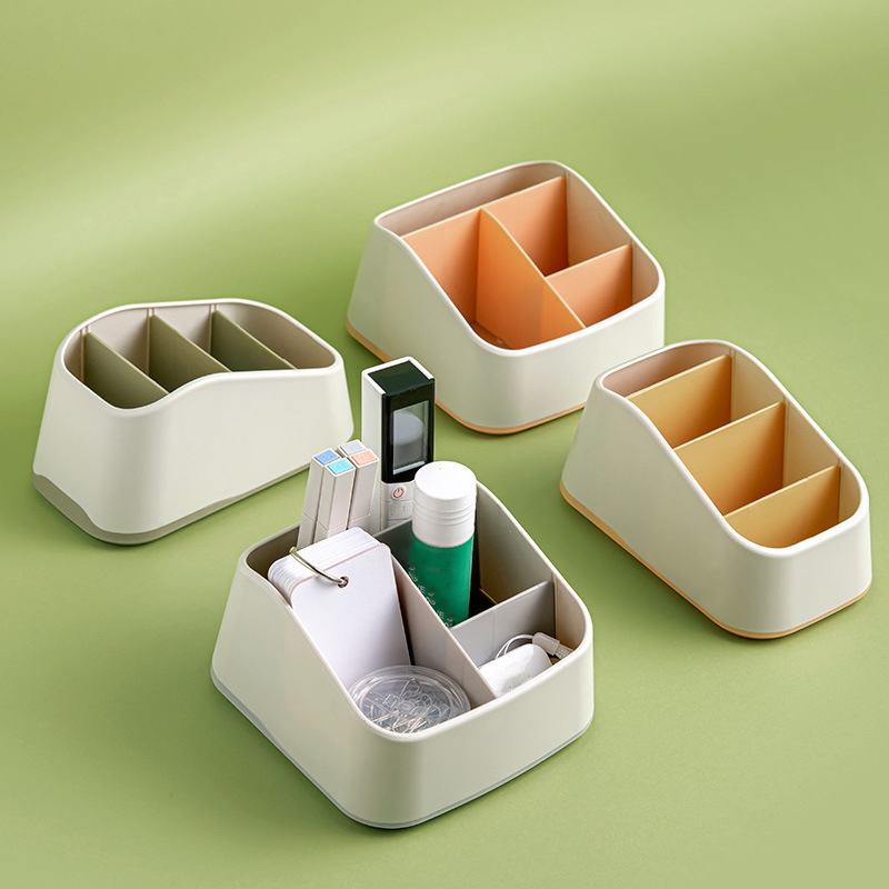 Remote Control Organizer - Desktop Storage Box for TV Remotes, Phones, and Office Supplies - Compact and Durable