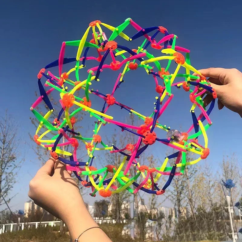 Magic Telescopic Flower Ball Toy Expanding Outdoor Throw Ball for Kids Play