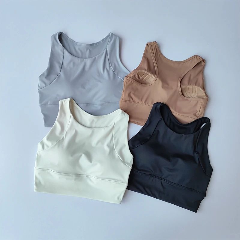 All-Day Support Shockproof Sports Bra – Breathable Full-Cup Yoga & Running Vest
