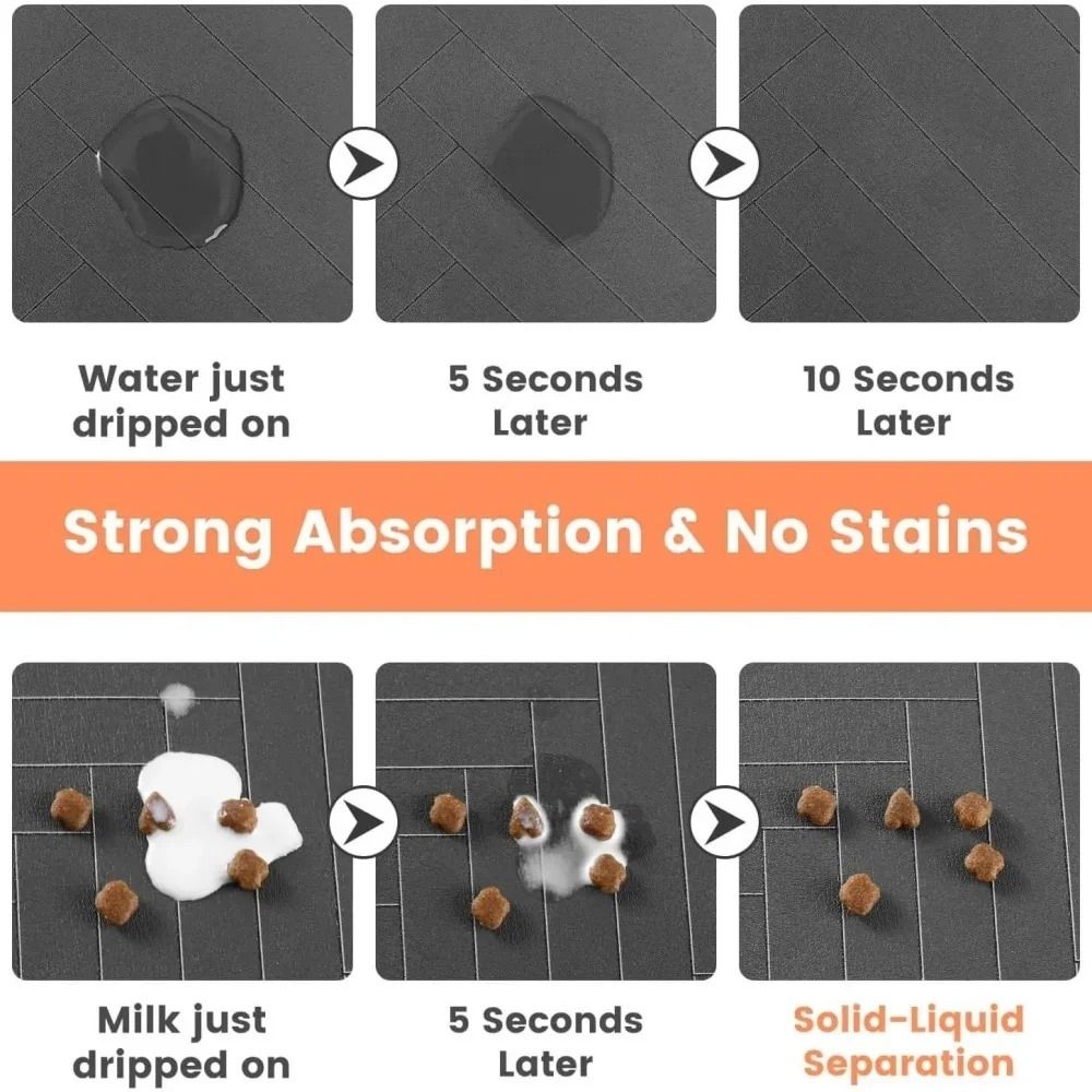 Pet Quick Dry Water Mat | Ultra-Absorbent Feeding Placemat for Dogs & Cats