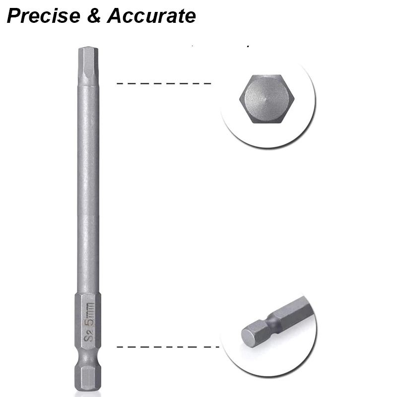 Hex Allen Wrench Bit Set Metric Imperial with Magnetic Tip