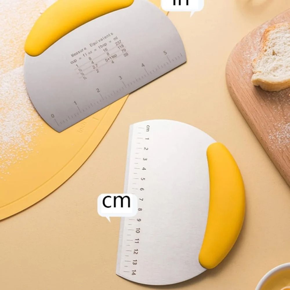Professional Stainless Steel Pastry Scraper and Multi-Functional Dough Cutter