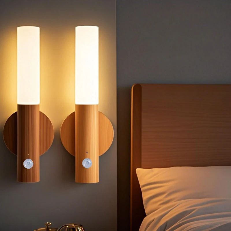 WarmGlow Motion Sensor Night Light – USB Rechargeable LED for Bedside & Closet