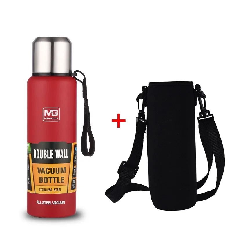304 Stainless Steel Large Capacity Vacuum Flask Insulated Thermos Bottle With Carry Rope