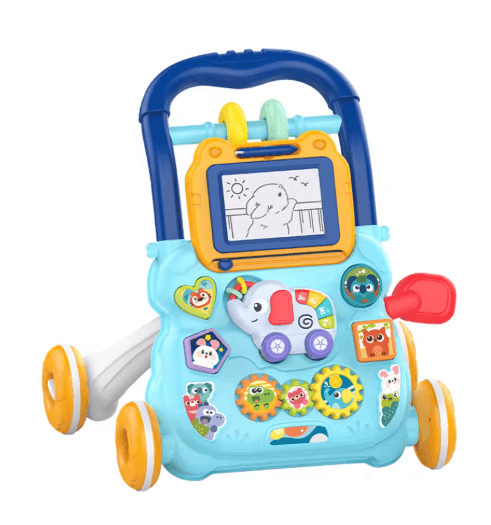 Baby Cartoon Musical Activity Walker Multifunction Learning Walker with Drawing Board