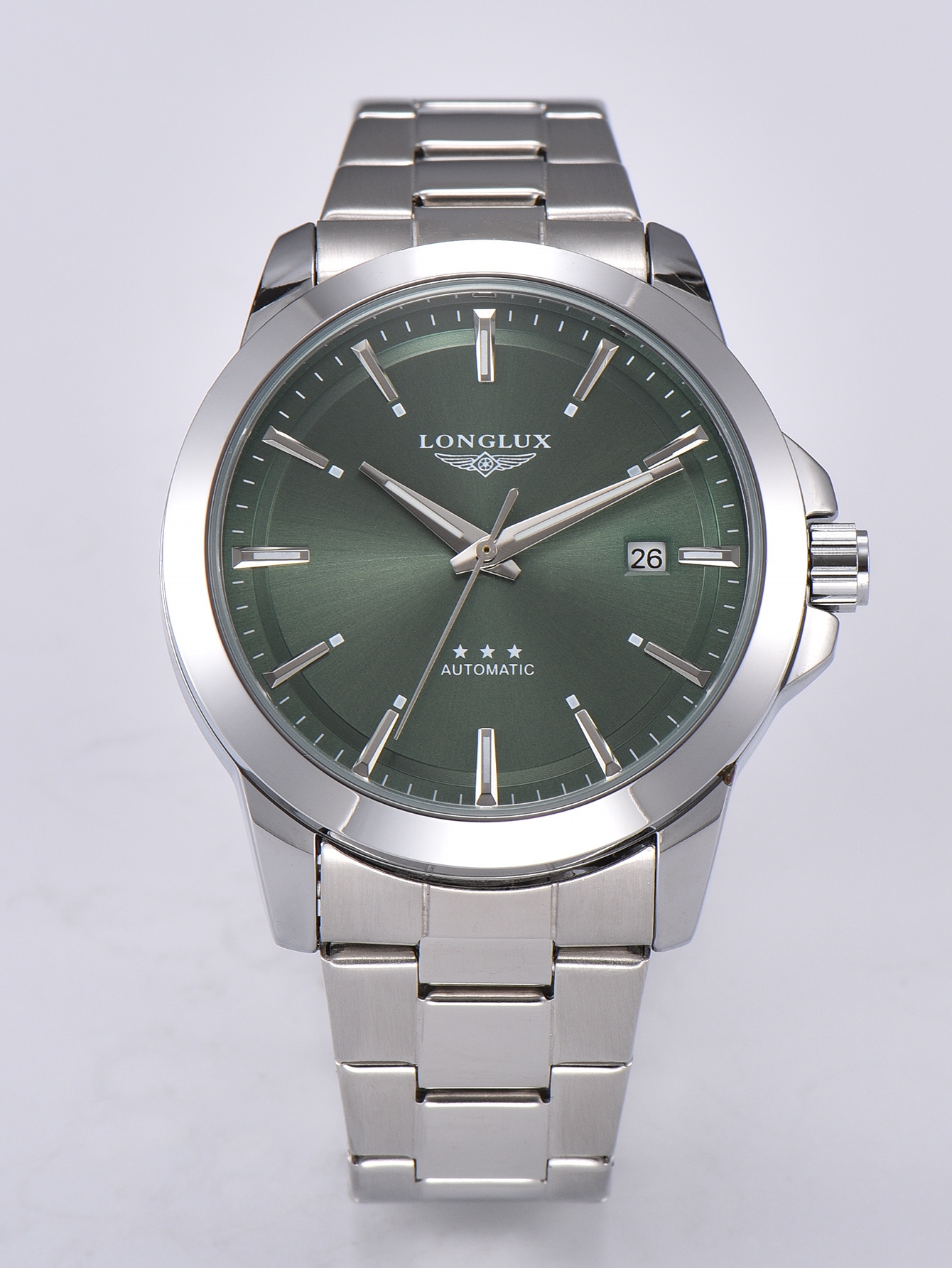 Men's Automatic Business Watch Waterproof Stainless Steel Luminous Mechanical Watch