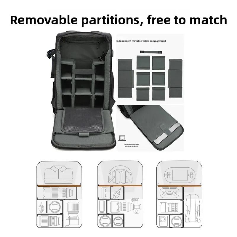 Large Capacity Camera Backpack Double Shoulder Travel Photography Bag