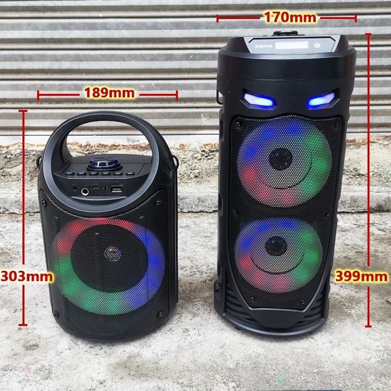 30W Wireless Column Party Bluetooth Speaker Big Bass Karaoke USB Microphone