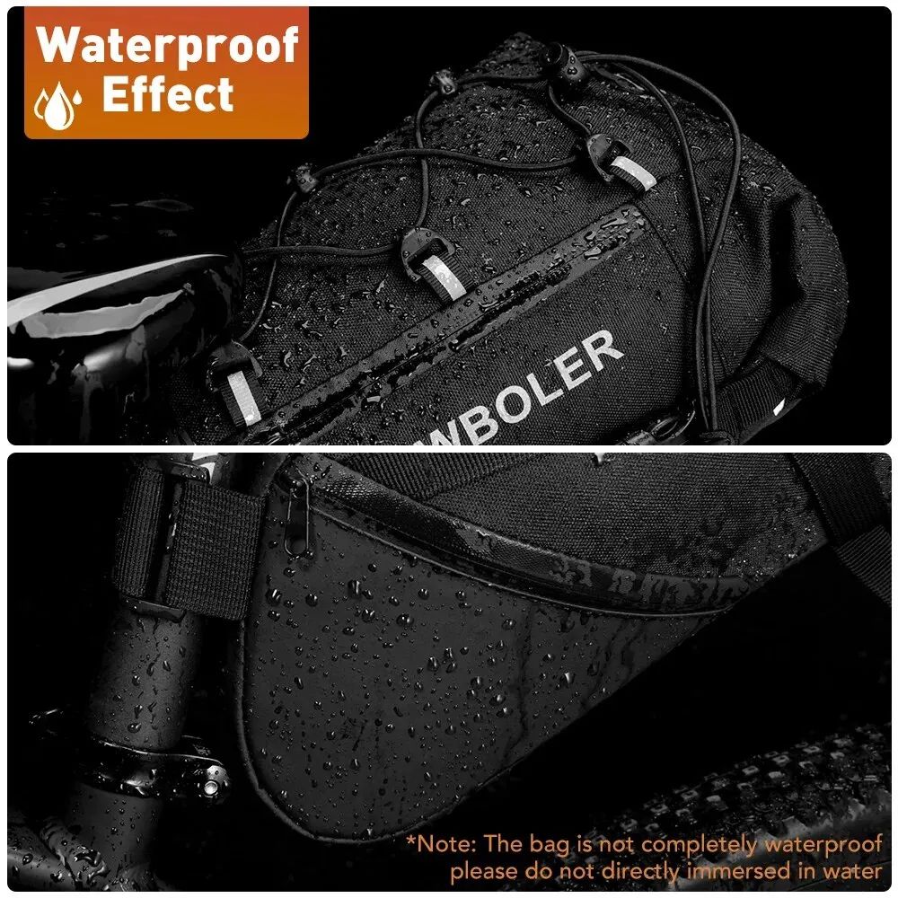 NEWBOLER 10L Waterproof Large Capacity Bicycle Tail Bag - Foldable Bikepacking Rear Saddle Bag
