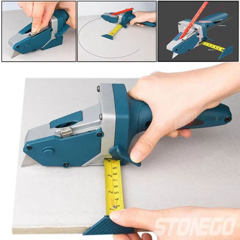 Professional Hand Tools Plasterboard Edger with 5M Tape Measure, Drywall Cutting Carpentry Tool & Gypsum Board Cutter
