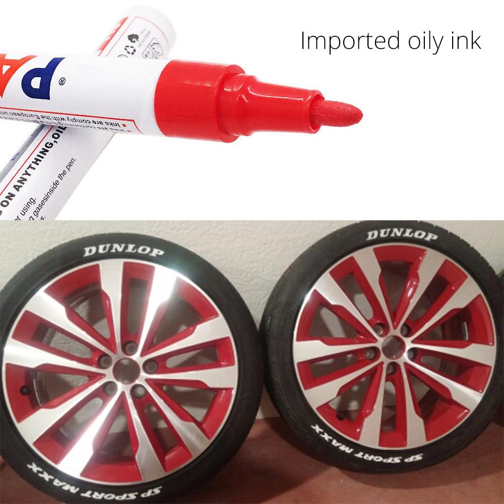 Waterproof Car Oily Painting Pen, Permanent Tyre Marker, Auto Rubber Touch Up Pen for Bike, Metal, Car Surface Repair