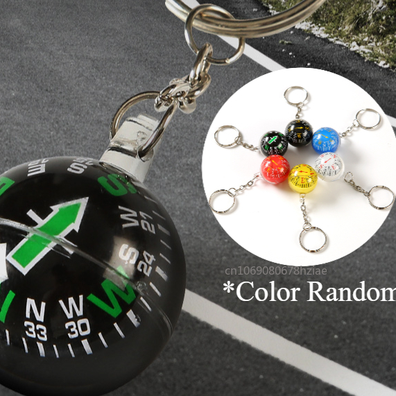 Mini Outdoor Survival Compass Keychain Portable Lightweight Navigation Tool for Hiking Camping