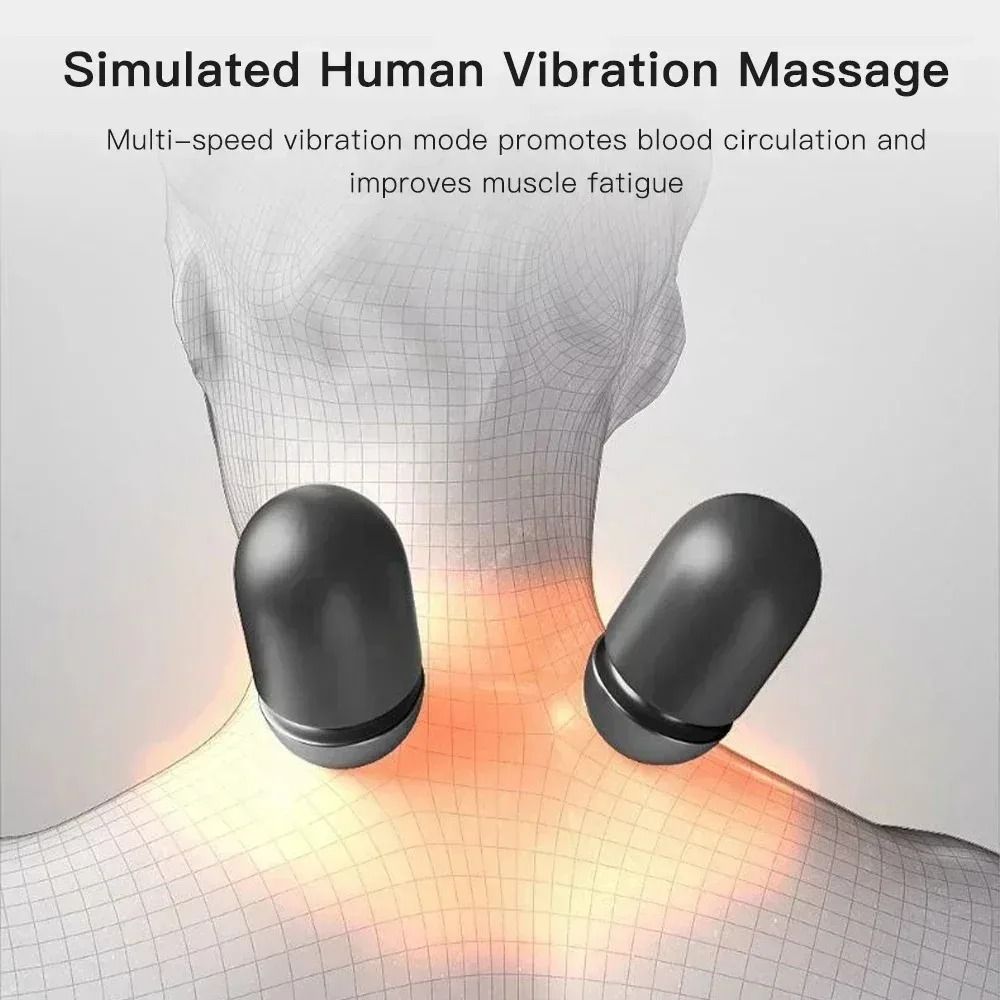 Heated Neck and Shoulder Traction Massager with Electric Vibration