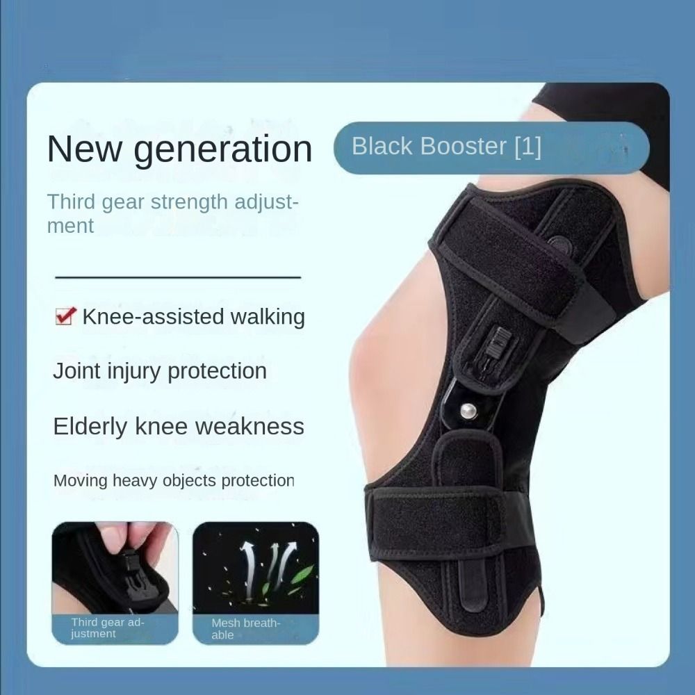 Adjustable Knee Protection Booster, Breathable Knee Assistive Device, Non-Slip Spring Stabilizer