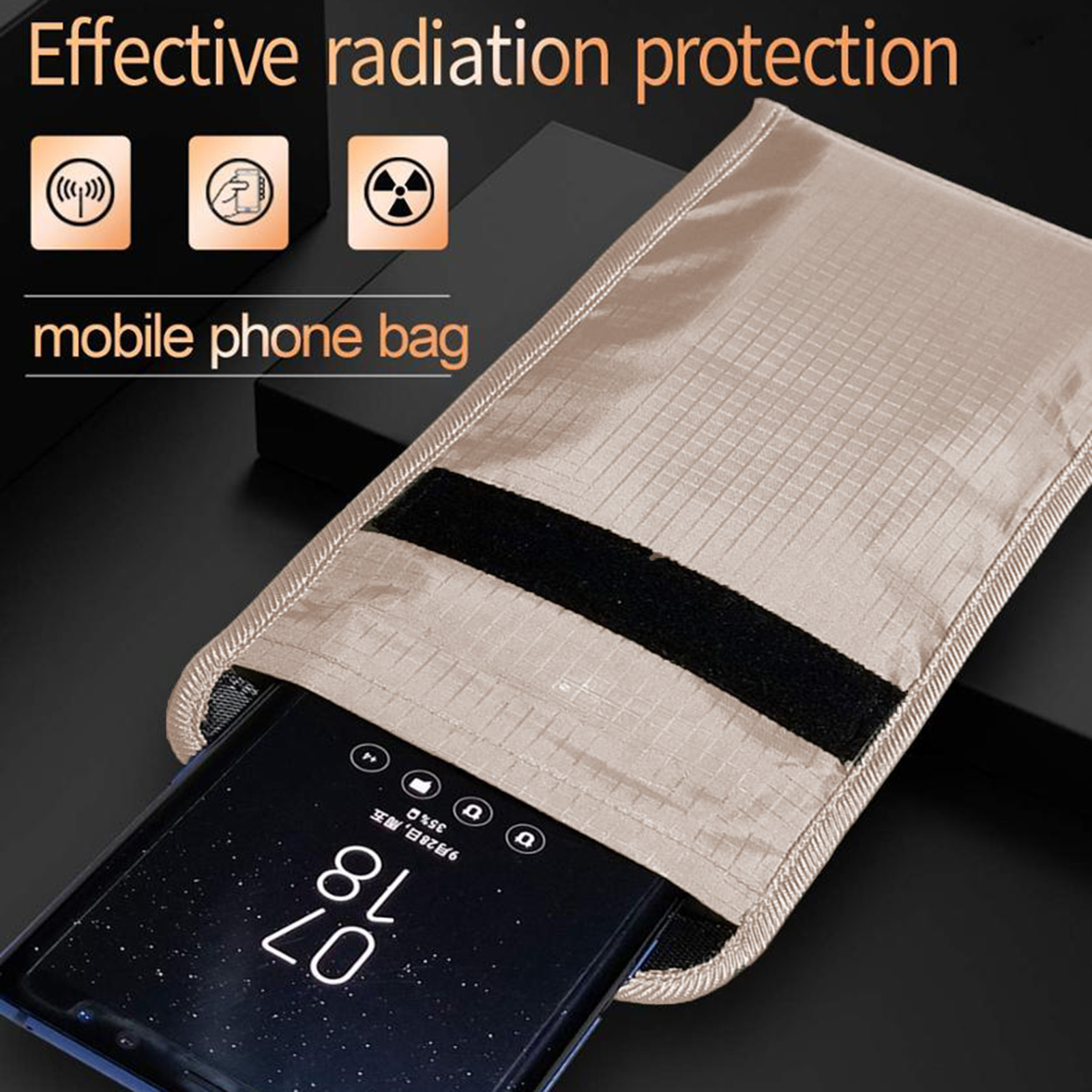 Cell Phone Signal Blocking Faraday Bag for Phone Anti-Spying Tracking Fob Shield EMF GPS Location Faraday Phone Case