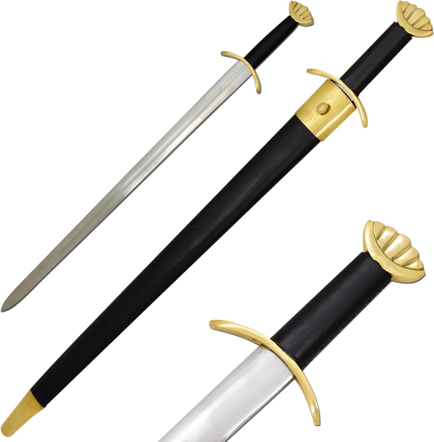 Hand Forged D2 Steel Sword Savage Brass Collector Tempered High Carbon Steel claymore sword viking