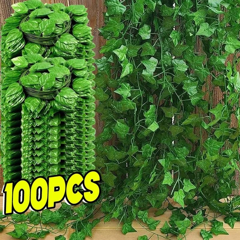 Lifelike Artificial Ivy Leaf Hanging Vine Garland for Home and Event Decor