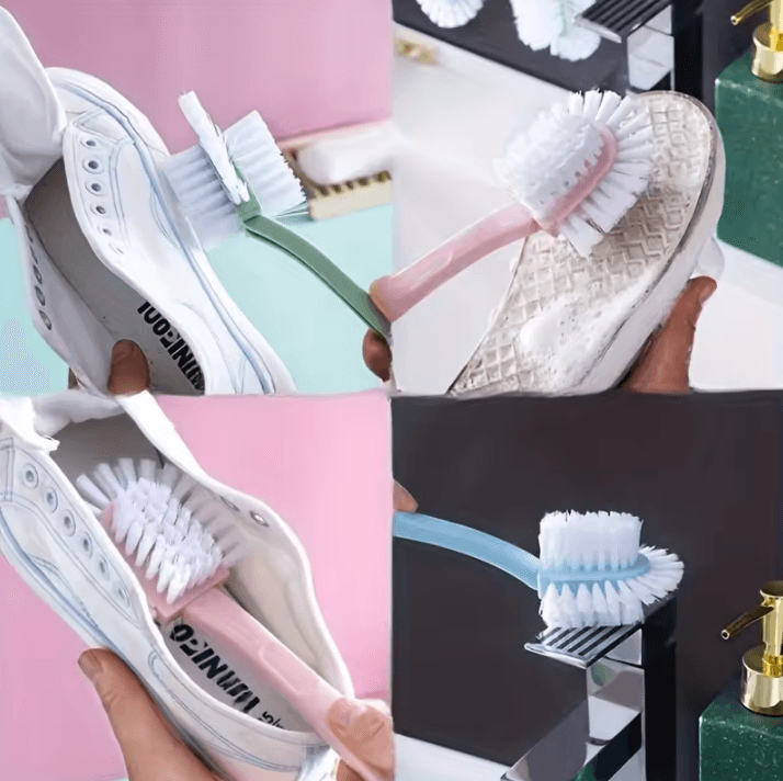 Five-Sided Shoe Cleaning Brush Multi-Function Double-Sided Circular 360-Degree Decontamination Household Shoe Care Tool