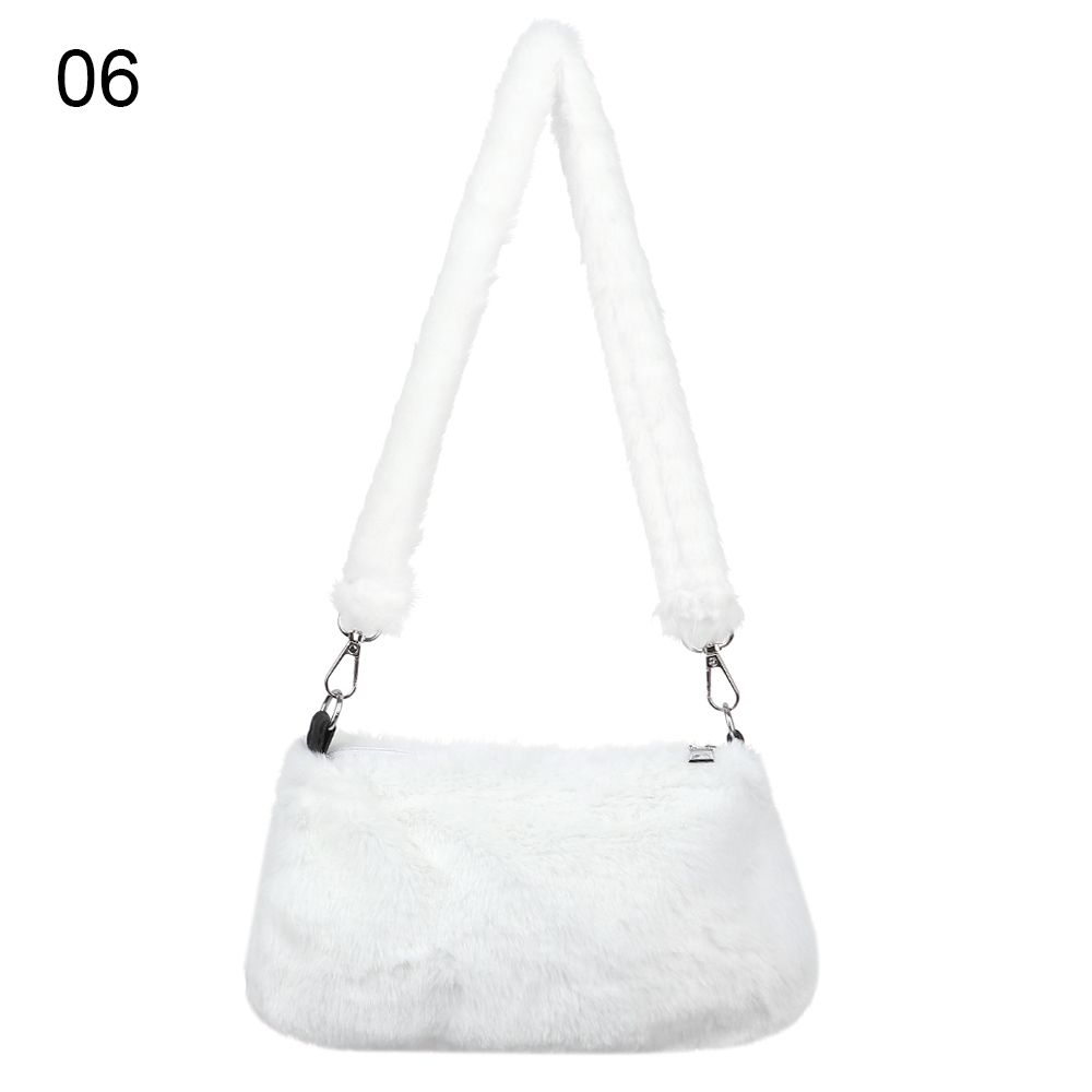 Autumn Winter Women's Shoulder Bag, Animal Print Leopard Plush, Messenger Crossbody Underarm Bag
