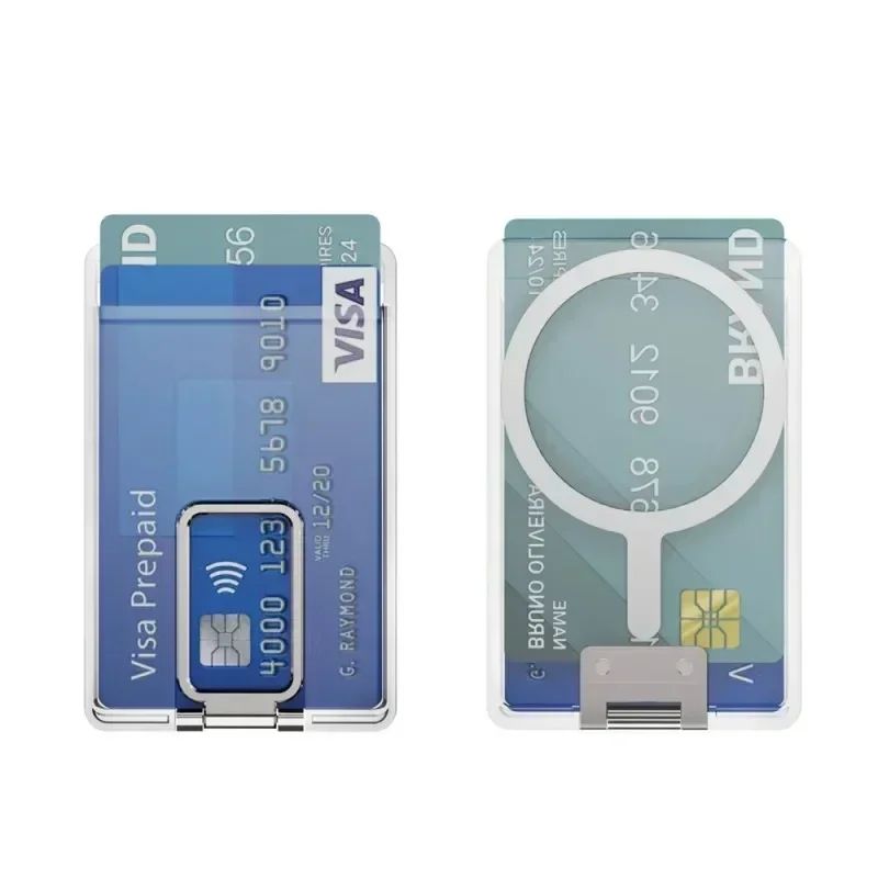 Clear Magnetic Card Holder Wallet Case
