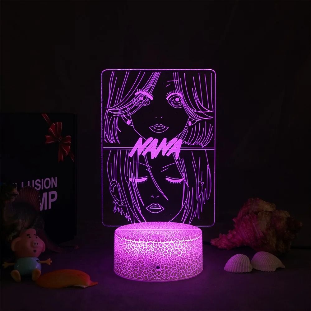3D Anime Nana LED Night Light – Manga-Inspired Bedroom Decoration