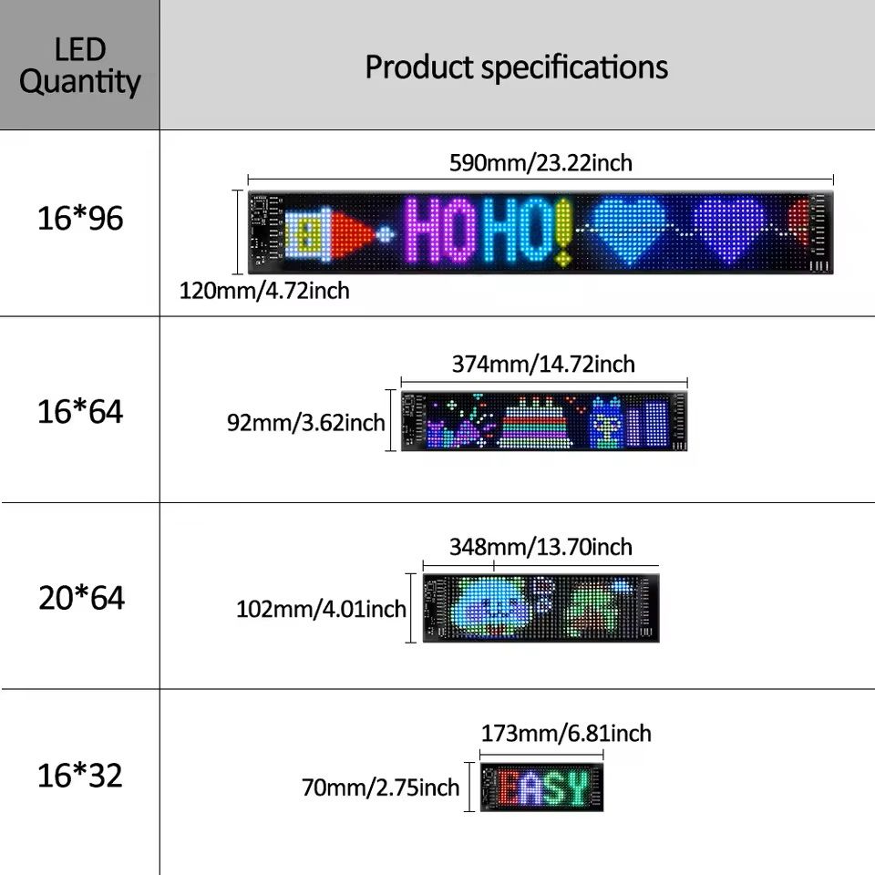 Programmable LED Sign Display for Car or Storefront Use
