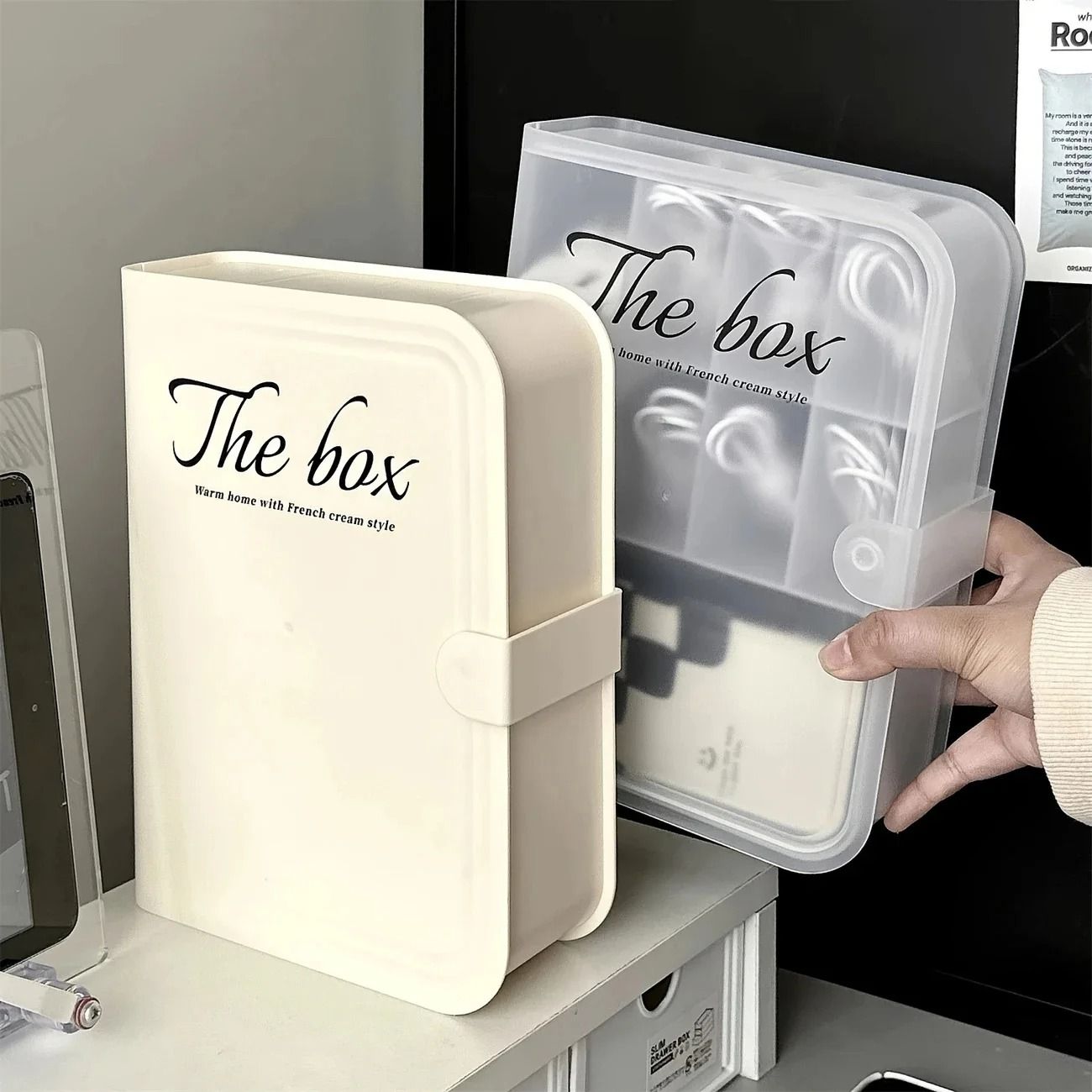 Power Cord Organizer – Desktop Cable Management & Data Cable Storage Box