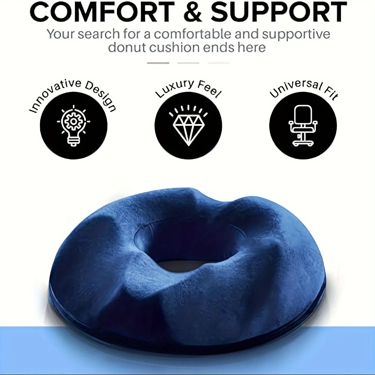 Corrective Memory Foam Donut Pillow Sciatica and Hemorrhoid Support Seat Cushion