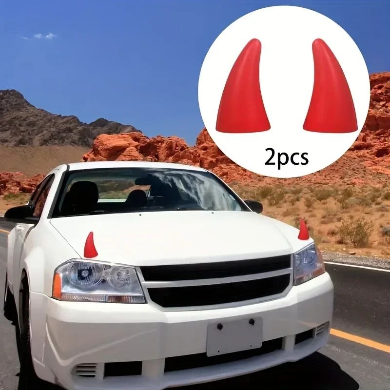 Devil Horn Car Roof Decoration Set (1 Pair) – 3D Roof Accent for Bold Vehicle Style