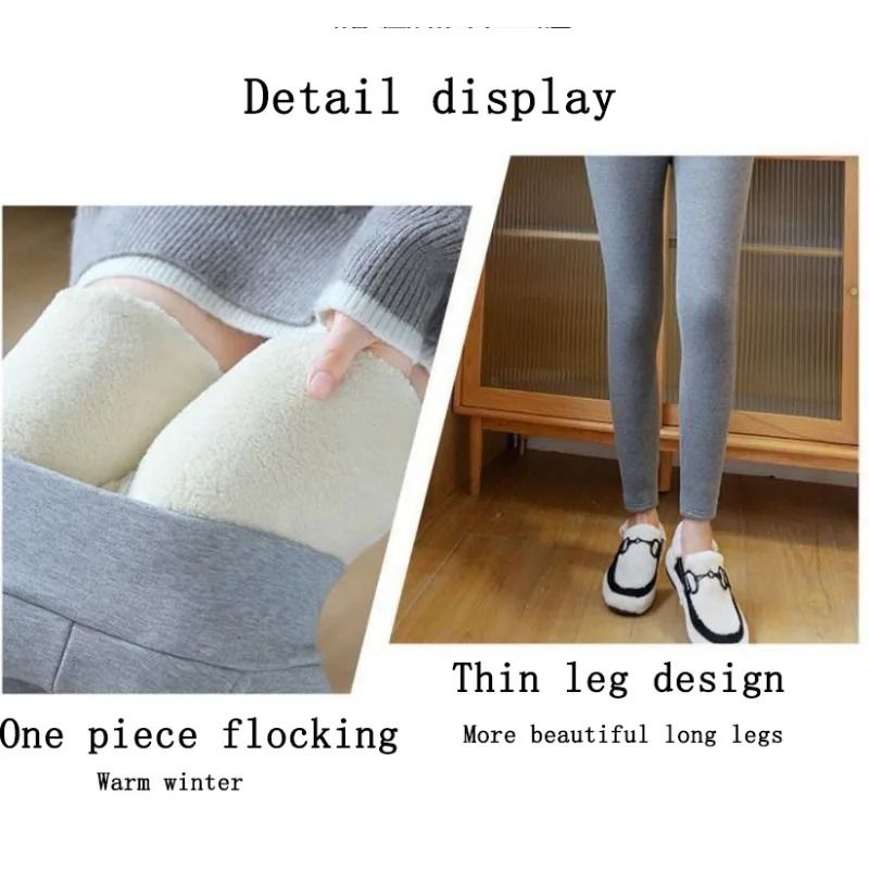 High Waist Fleece Lined Winter Leggings with Pocket and Butt Lift