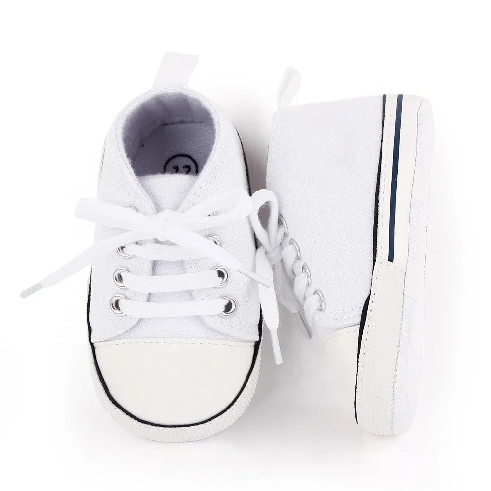 Infant Toddler Baby Canvas Classic Sneakers, Newborn Print Star Sports Shoes, Anti-Slip Boys Girls First Walker Baby
