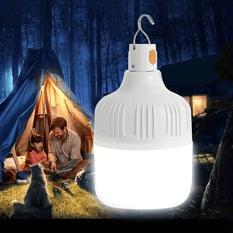 Super Bright USB Rechargeable LED Tent Light – 5-Mode Portable Camping & Emergency Lantern
