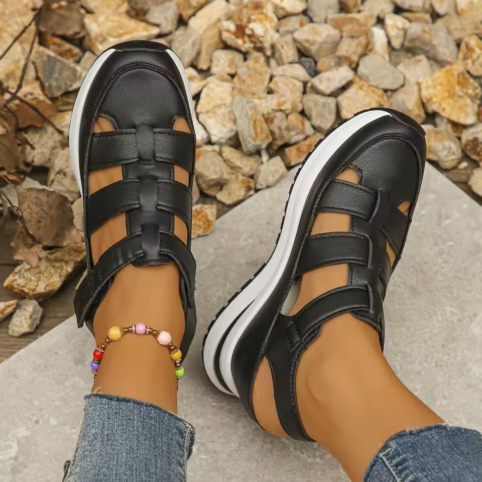 CareerEase Closed Toe Wedge Sandals