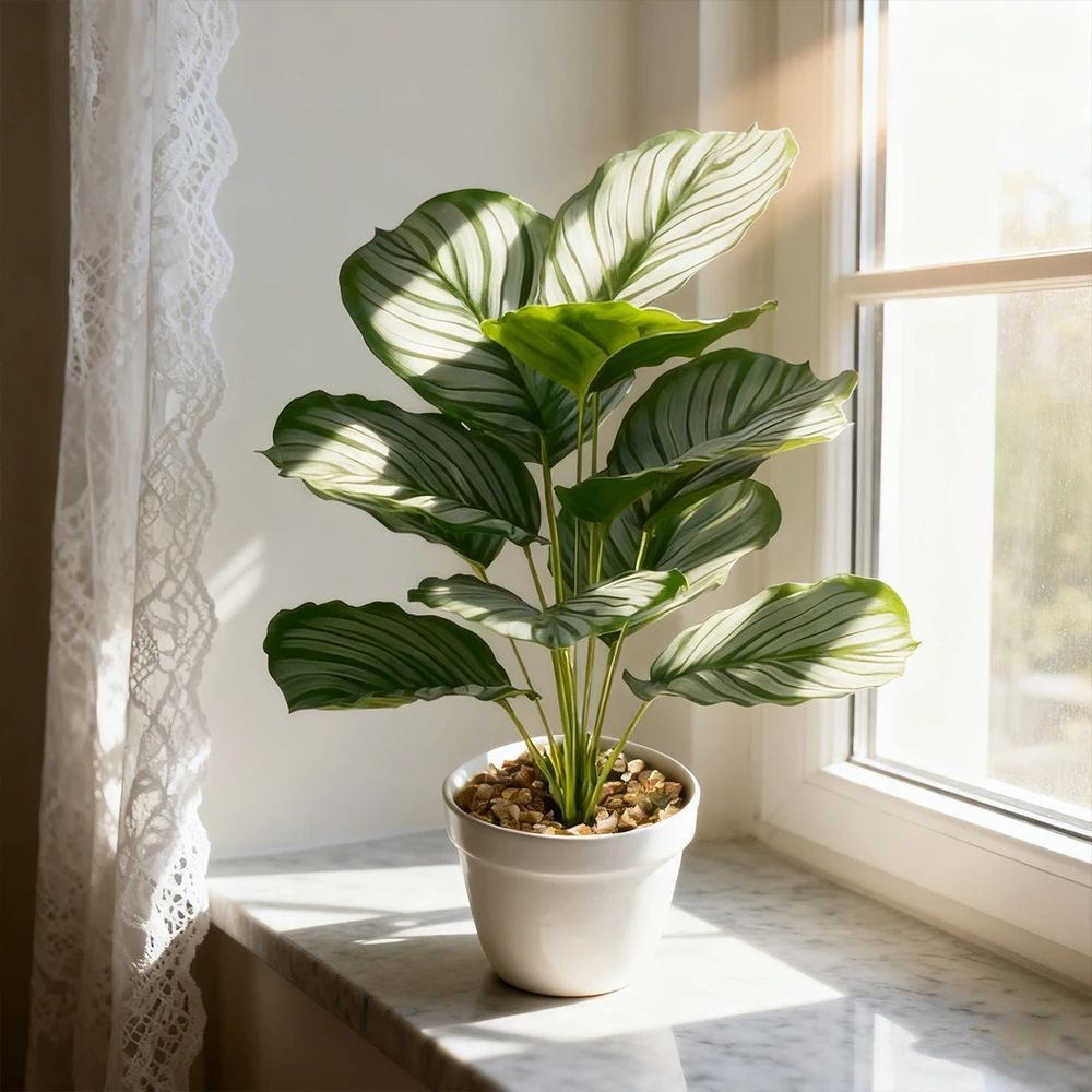 15.7in Artificial Monstera Palm Leaves – Tropical Faux Plant Stems for Home, Garden & Party Decor