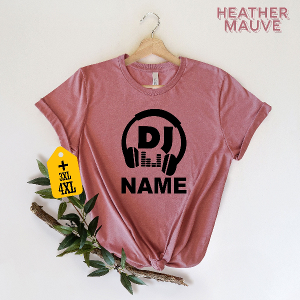 Customized DJ Shirt With Name, Personalized Gift, Funny Disc Jokey Shirt, Custom DJ Tee, Music Lover Shirt