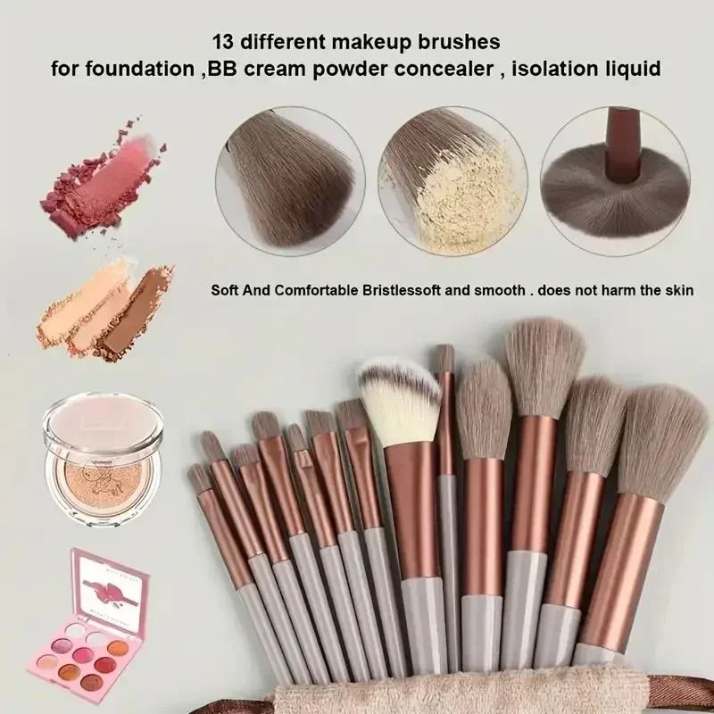 Soft Fluffy Professional Makeup Brush Set for Foundation and Eyeshadow