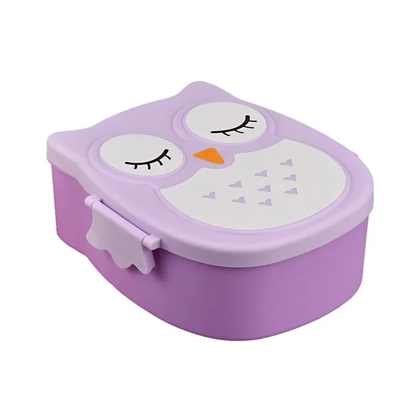 Cartoon Owl Kids Lunch Box Bento – Microwave Safe Cute School Food Container